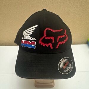 Fox Racing Fox X Honda Flexfit Hat Cap Curved Bill MX MTB ATV Size S/M
